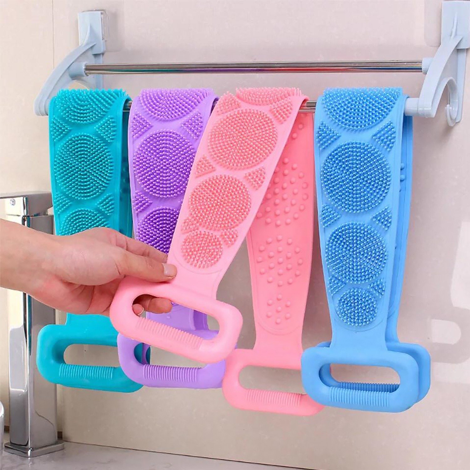 Silicone Bath Body Brush – Back Scrubber, Body Exfoliating & Massage Shower Brush