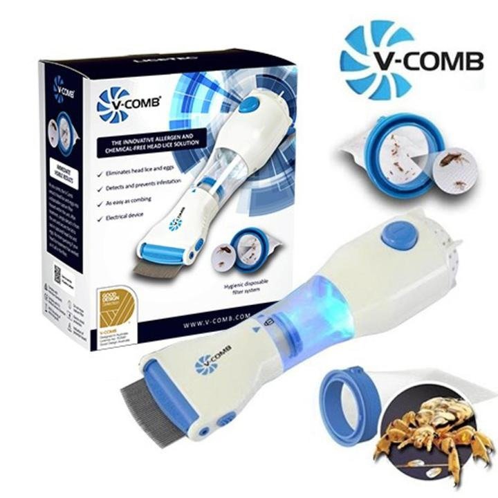 V-Comb Anti Lice Machine – Electric Head Lice Removal Comb with 4 Filters