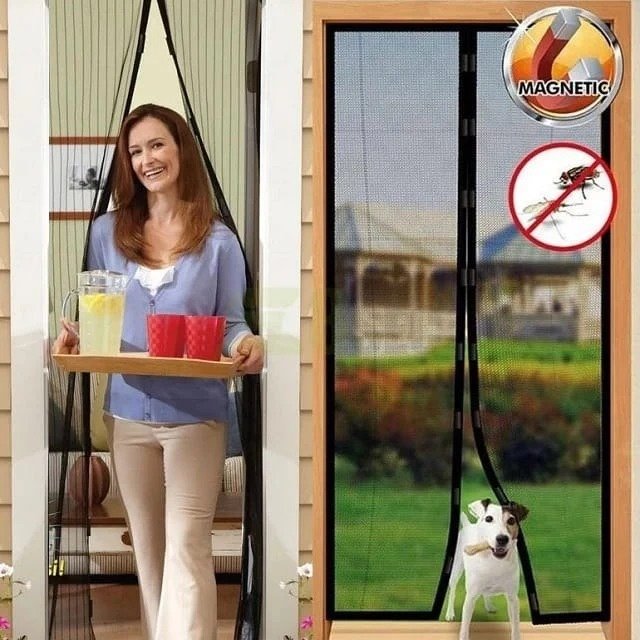 Magnetic Mosquito Net Door Curtain – Anti Insect Mesh Screen, Hands-Free Auto Closing 20×80 Inch