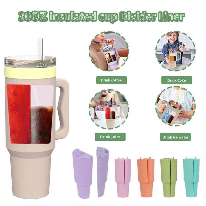 Silicone Tumbler Divider for 40oz Tumbler – 2-in-1 Tumbler Divider Insert
