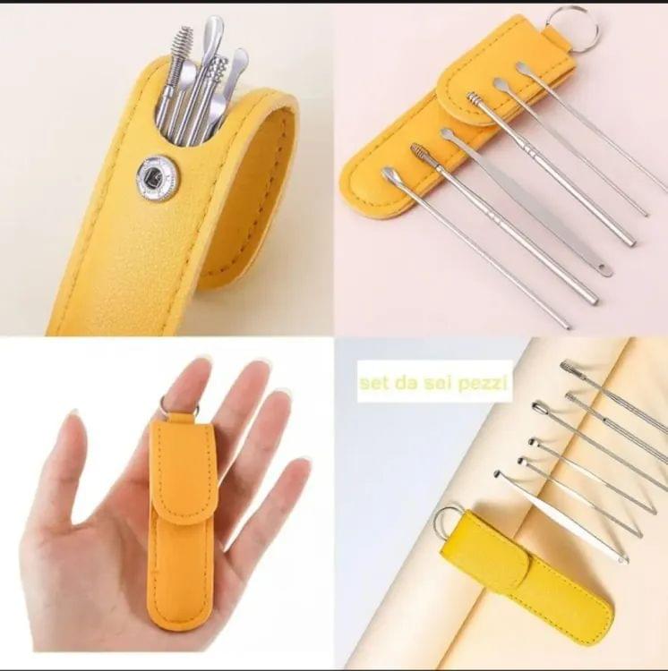 Ear Wax Cleaning Kit, 6 Pcs Ear Pick Tools, Wax Removal Kit, Ear Cleaning Tool Set, Spring Earwax Cleaner Tool Ear Wax Remover (Random Color) - Image 3