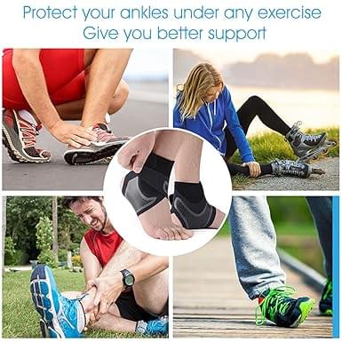 Right Foot Breathable Ankle Brace for Sprained Ankle,Stabilize Ligaments,Prevent Re Injury for men & women with Adjustable Wrap - Image 3