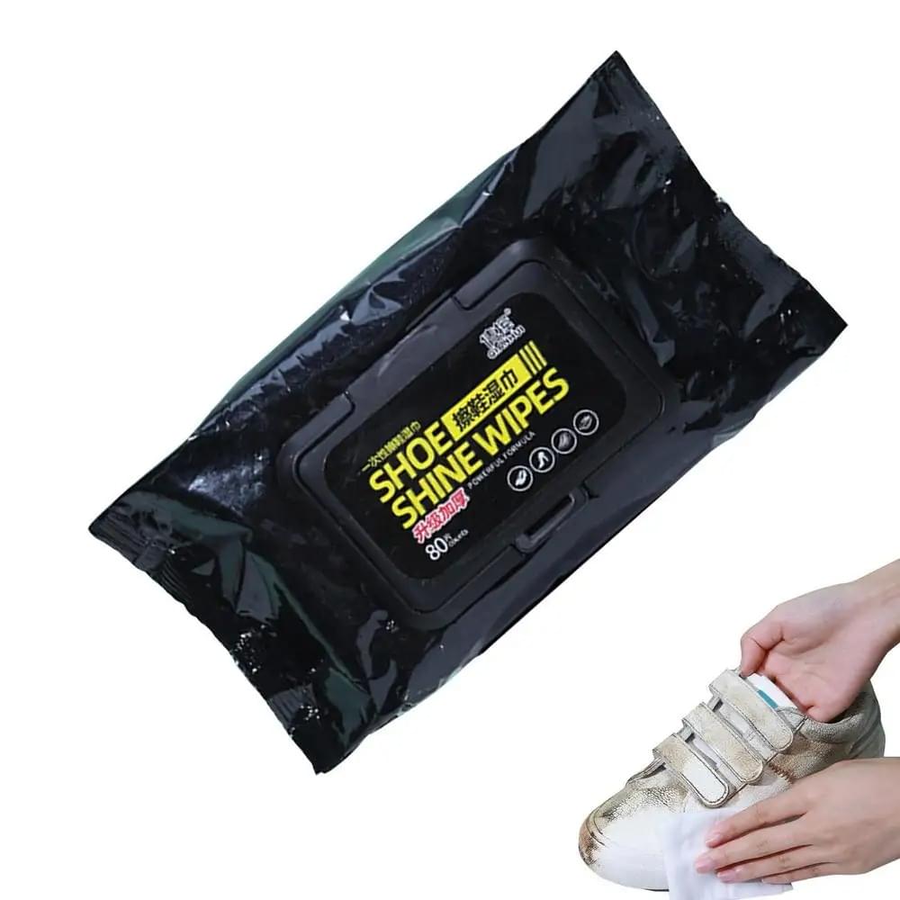 Premium Quick-Shine Shoe Cleaning Wipes (80-Count Pack) - Image 2