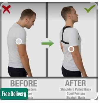 Adjustable Body Posture Corrector Belt – Back & Shoulder Support Brace for Men and Women | Spine Alignment & Pain Relief