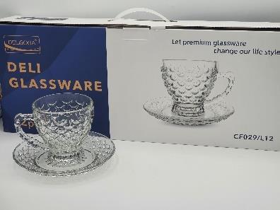 Delisoga® Pack Of 6pcs CF029/L12 CUP AND SOUCER 12PC (210ML)