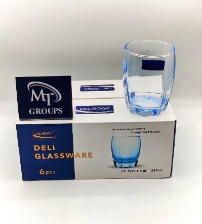Delisoga® TUMBLER GLASS BLUE COLOUR 280 ML