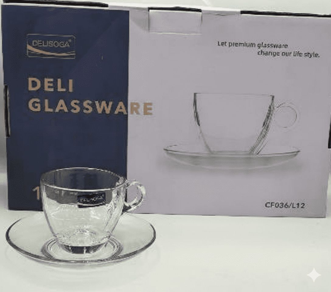 Delisoga® Pack Of 6pcs CF036/L12 CUP AND SOUCER 6PC (190ML)
