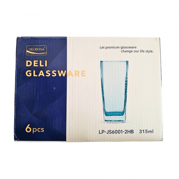 Delisoga® Tumbler Glass 6 pieces Blue Color Lp-Js6001-2Hb - Image 2