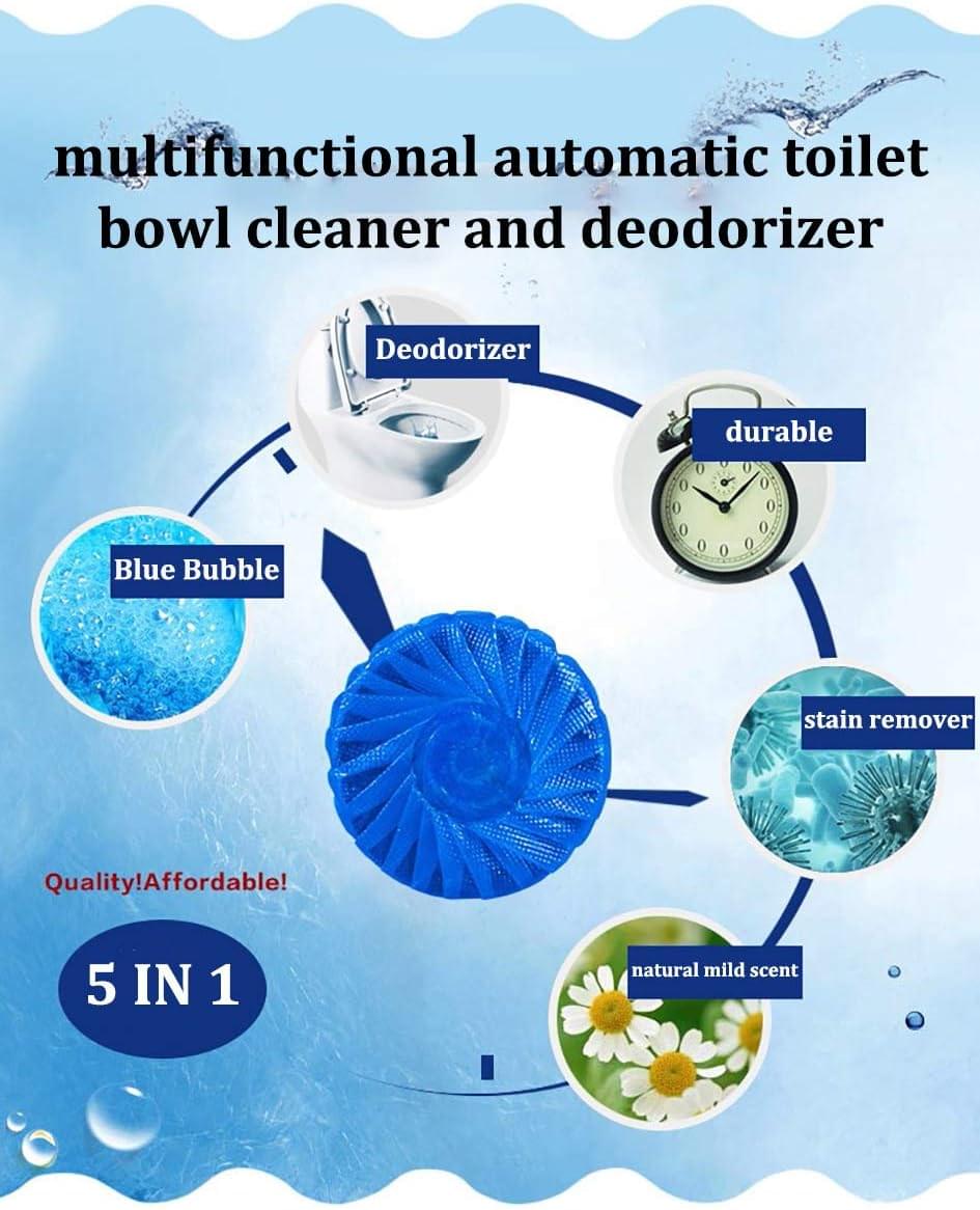 Toilet Bowl Cleaner & Deodorizer Tablets (10pcs) – Automatic Tank Flush Blue Cleaning Tablets for Fresh & Hygienic Toilets - Image 3